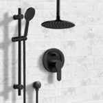 Remer SFR59 Matte Black Ceiling Shower Set with 8